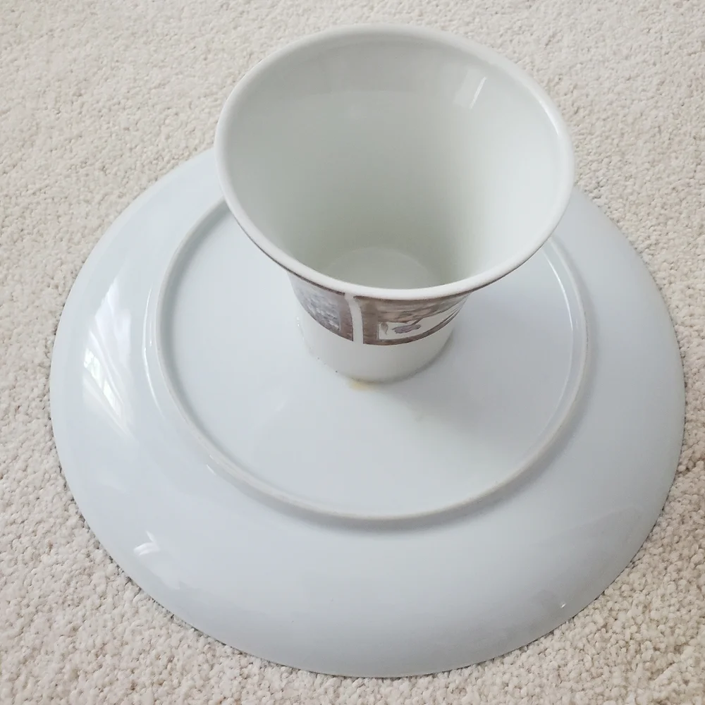 Vintage Bird and Flower Cake Stand